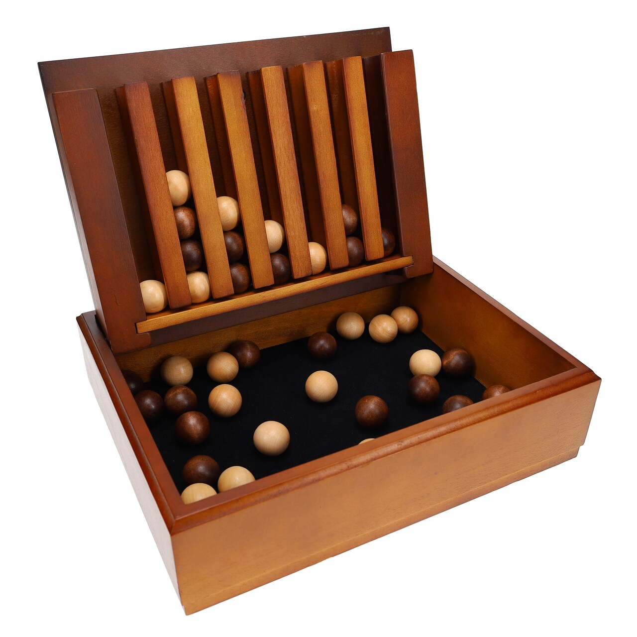WE Games Wood Captain's Mistress Game (4 balls in a row) 11.38 inches